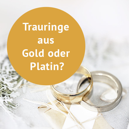 Trauringe aus Gold oder Platin?