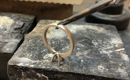 Solitär-Anfertigung - 750 Weißgold