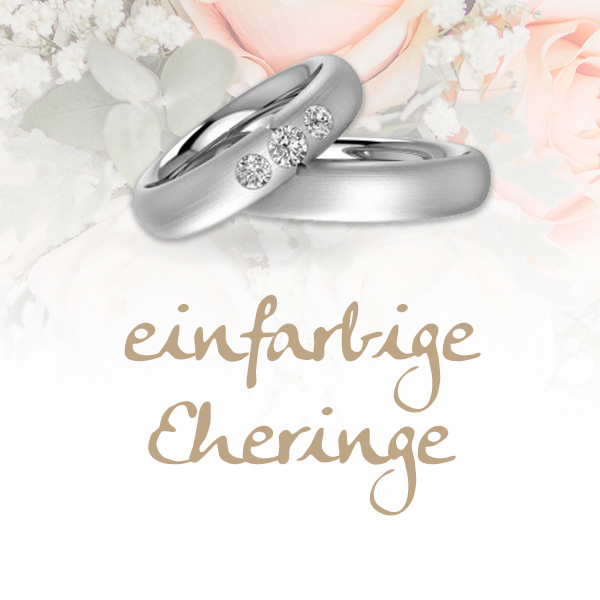 einfarbige Eheringe